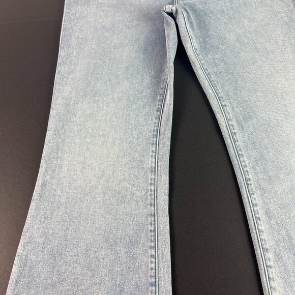 Abercrombie Fitch Jeans Women 29x33* Flare High Rise Blue Stretch Denim Tag 28 L - Picture 4 of 16